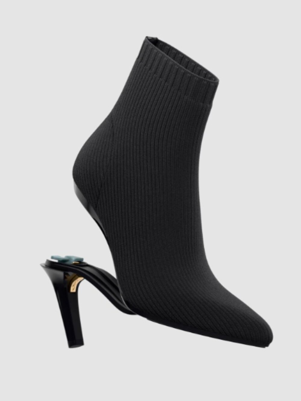 Pashion- The Bootie aka Peyton Ankle Boot coal black knit convertible heel